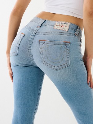 Sky Light True Religion Jennie Mid Rise Curvy Skinny Jeans | 4627-LQYMO