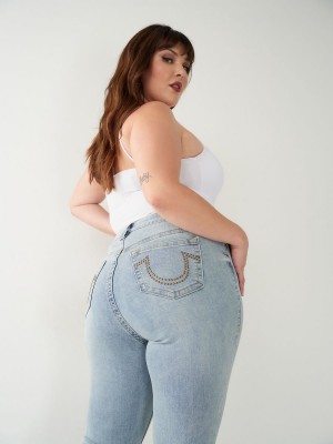 Walking Downtown True Religion Jennie Mid Rise Curvy Skinny Jeans | 1349-POIRZ