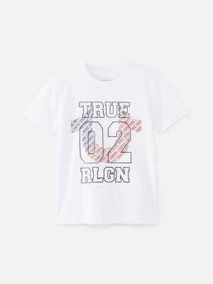 White True Religion Boys 02 City Hs Logo T Shirts | 0493-ZBNHM