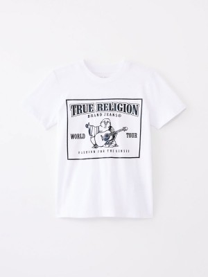 White True Religion Boys Buddha T Shirts | 9812-YXIWB