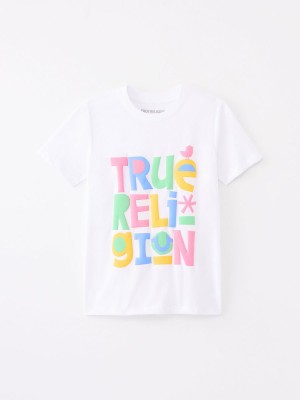 White True Religion Girls T Shirts | 2683-FJOSE