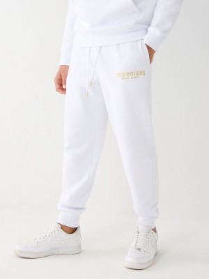 White True Religion Logo Jogger | 7458-VXWPA