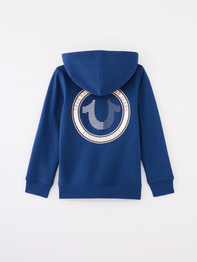 3922 True Religion Boys Logo Zip Hoodie | 6305-MQSYJ