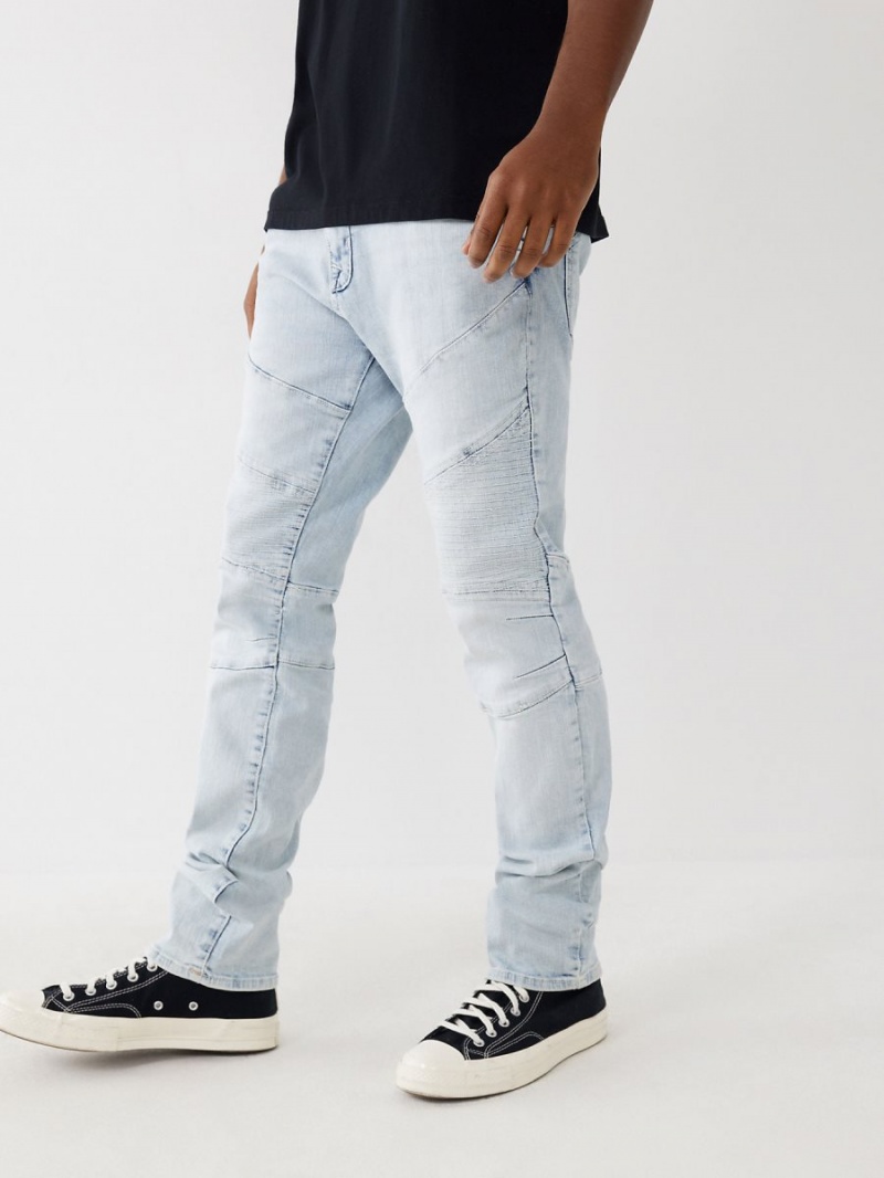 ALLEY LOOP True Religion Rocco Moto Stitch Skinny Jeans | 8136-YAZXT