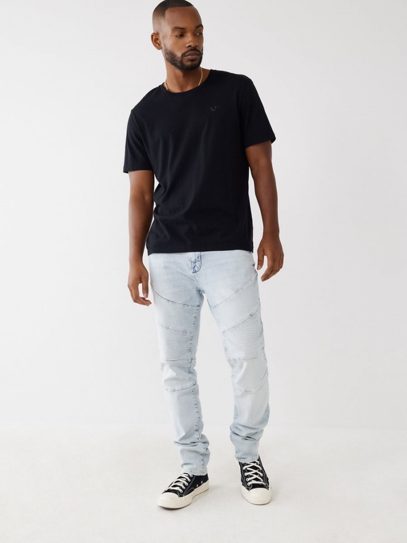 ALLEY LOOP True Religion Rocco Moto Stitch Skinny Jeans | 8136-YAZXT