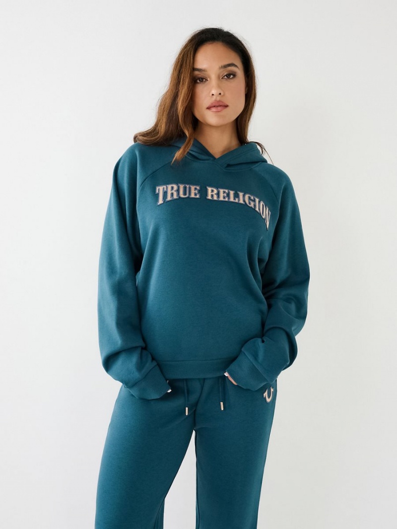 Agave True Religion Relaxed Hoodie | 8604-JVYSE