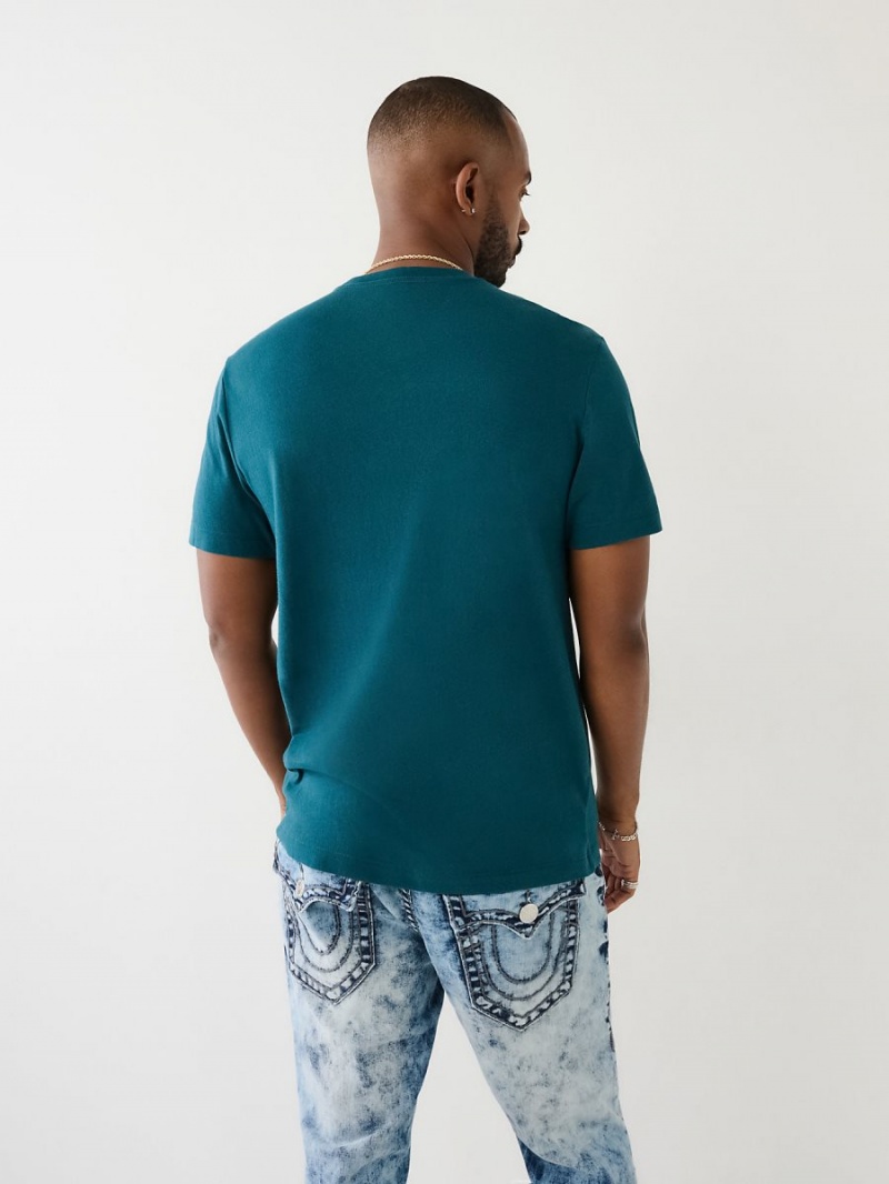 Agave True Religion Studded Logo T Shirts | 2498-IEKFN