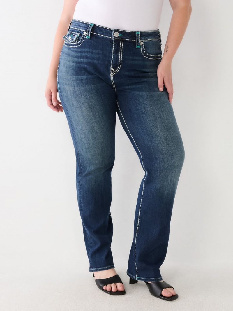 Aizome True Religion Plus Billie Super T Stitch Straight Jeans | 8170-LGTSM