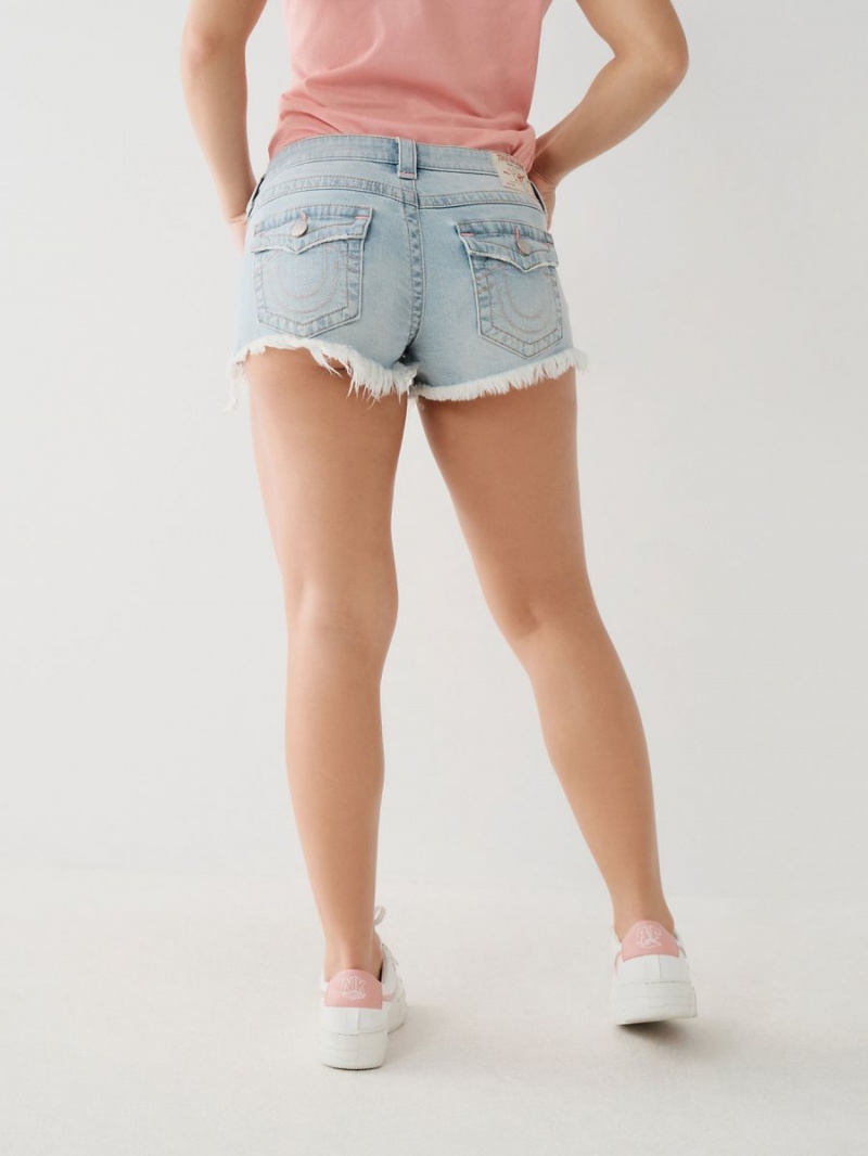 Allionia Destroyed True Religion Joey Low Rise Shorts | 9085-CUZIT