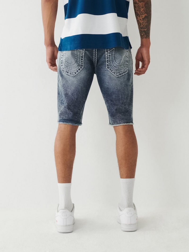 Angeles Crest Medium Wash True Religion Ricky Super T Stitch Straight Shorts | 7123-OSTHK