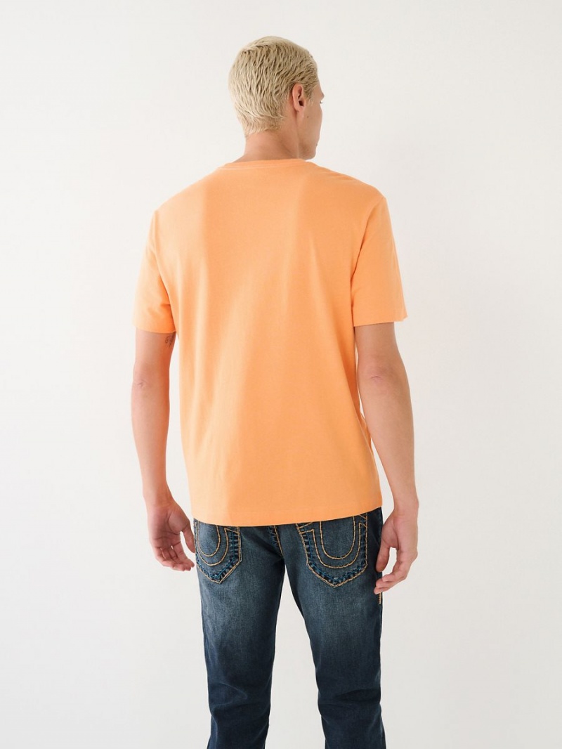 Apricot True Religion Shoey Illusion Graphic Relaxed T Shirts | 6057-HUETA