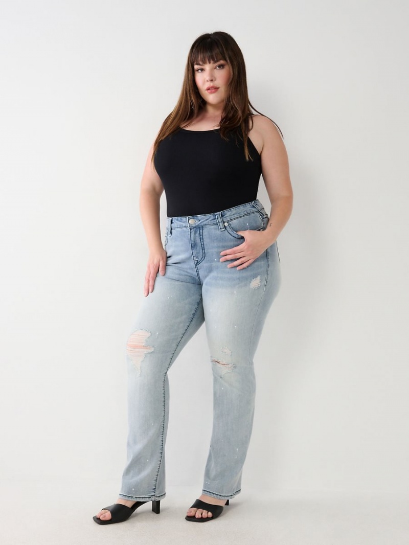 Aquarius True Religion Plus Becca Big T Stitch Bootcut Jeans | 3674-KZQLC