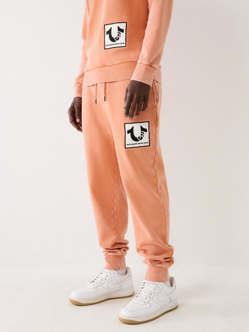 Autumn Maple True Religion Logo Patch Jogger | 4651-NCRYZ