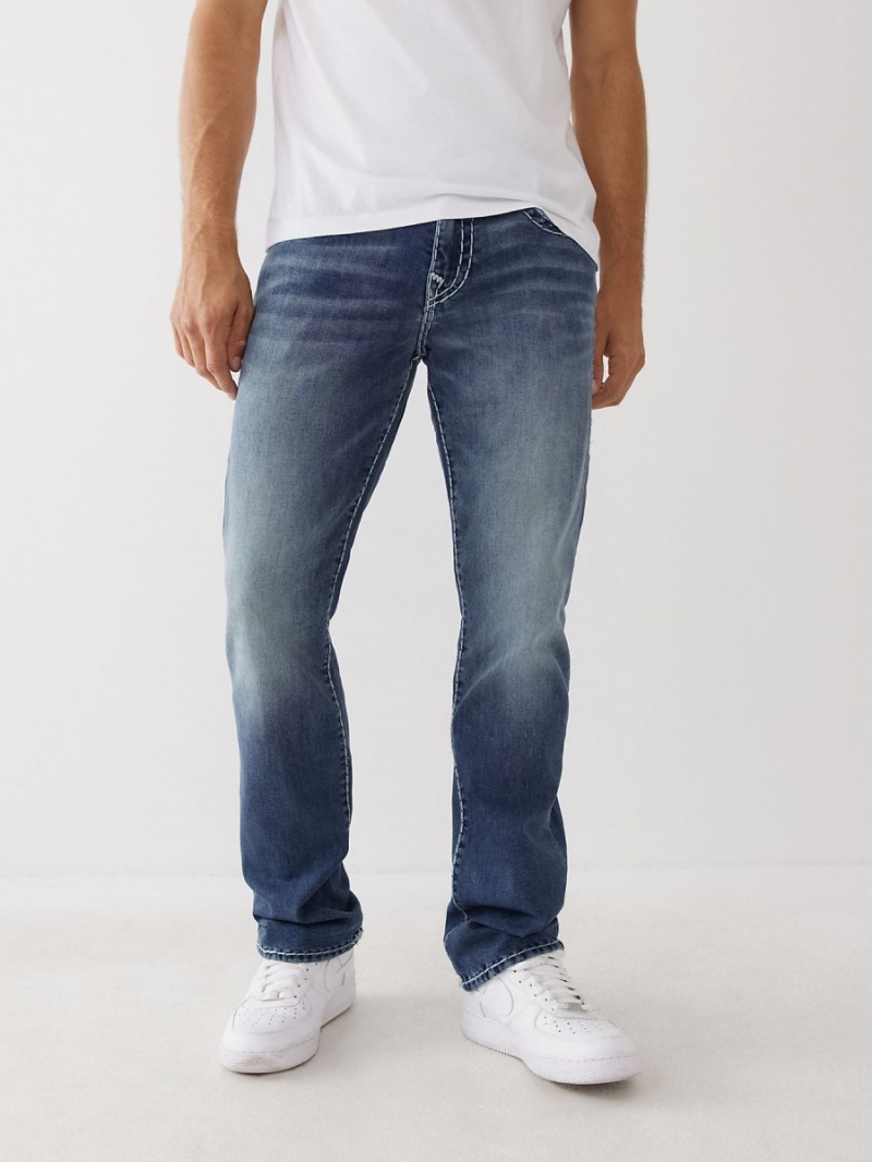 BASELINE True Religion Ricky Super T Stitch Straight Jeans | 7985-AGFHI