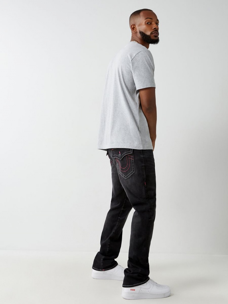 BLACK WASH True Religion Ricky Straight Jeans | 4627-MCRDO