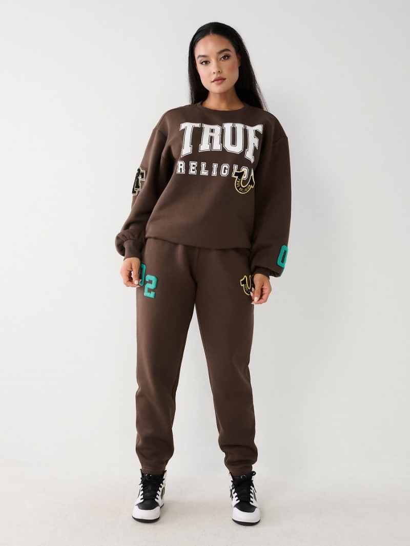 BRACKEN / CURRY True Religion Logo Patch Relaxed Jogger | 6534-OZQKY