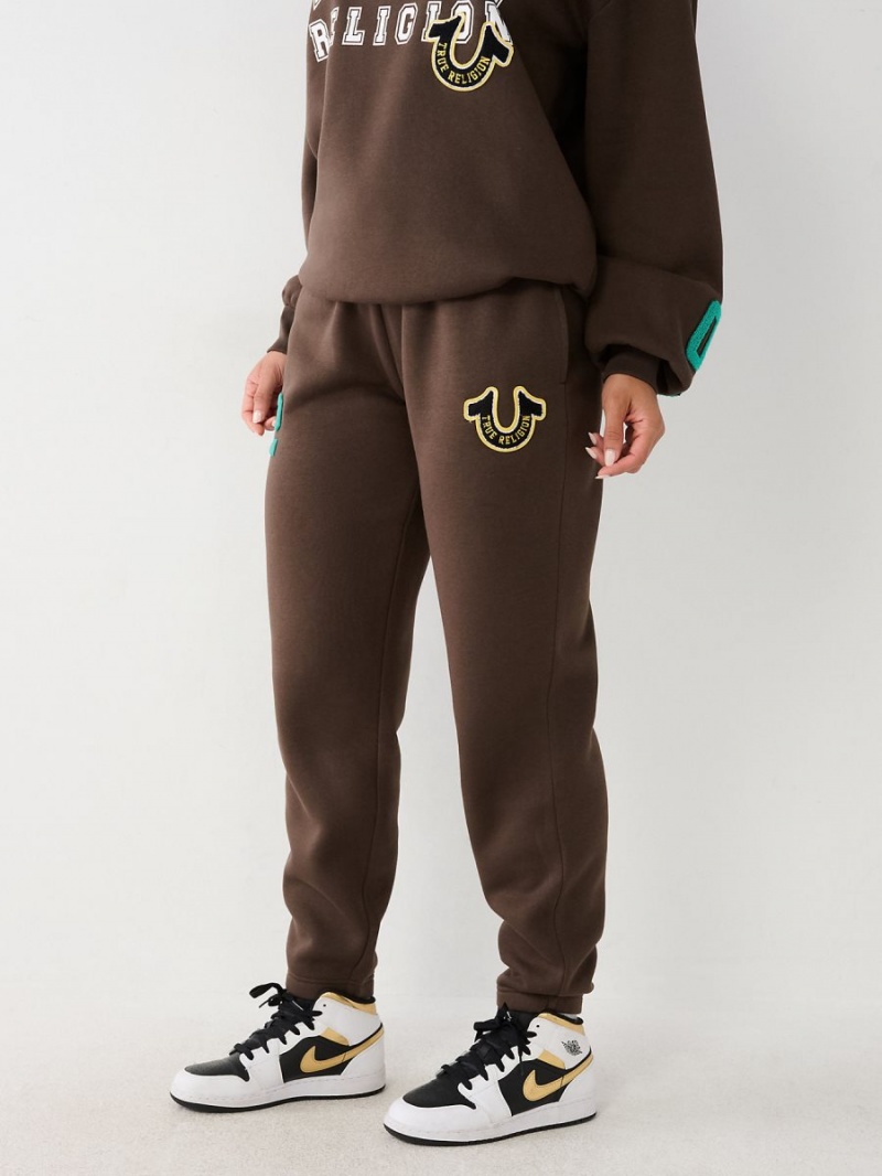 BRACKEN / CURRY True Religion Logo Patch Relaxed Jogger | 6534-OZQKY