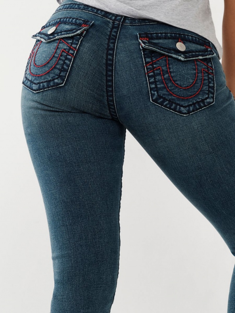 Beach Fire Destroyed True Religion Jennie Super T Curvy Skinny Jeans | 6782-ZOIFJ