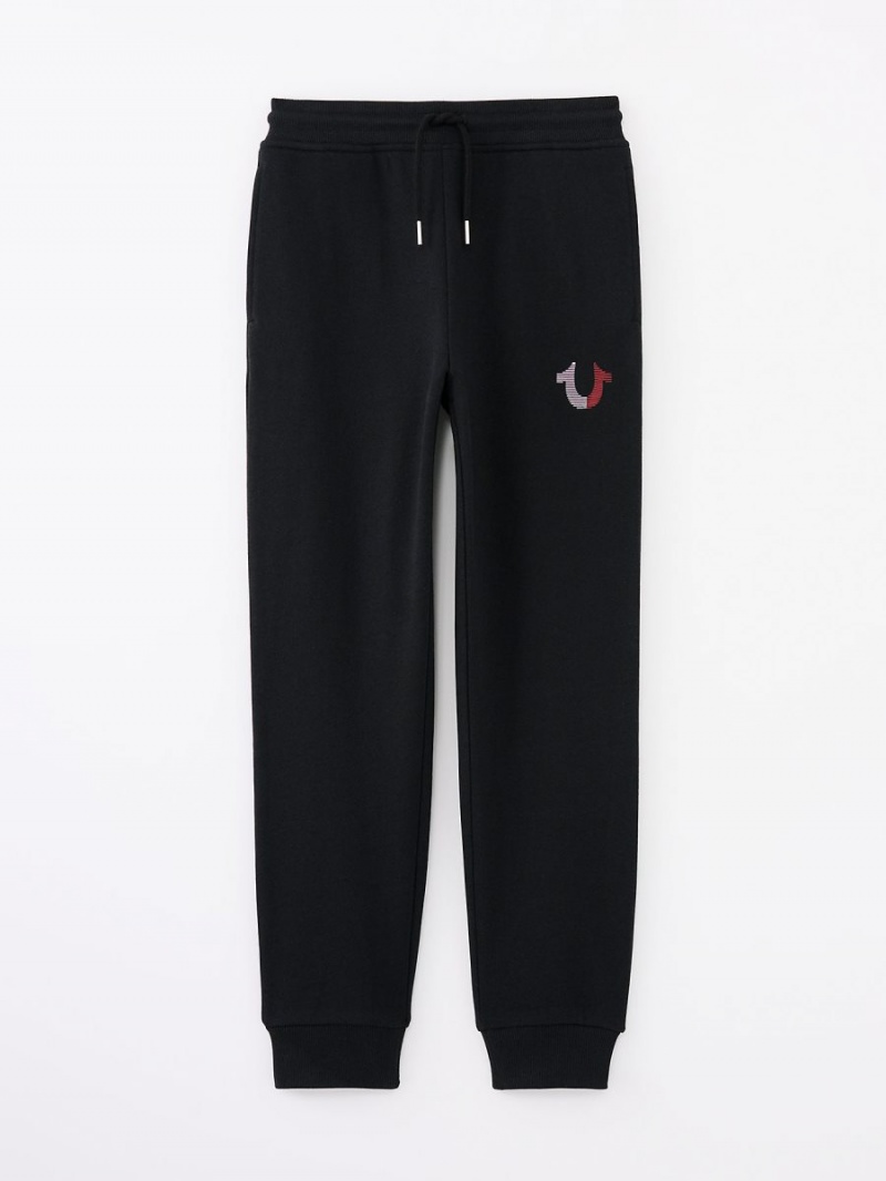 Black True Religion Boys Logo Jogger | 0957-WIPLF