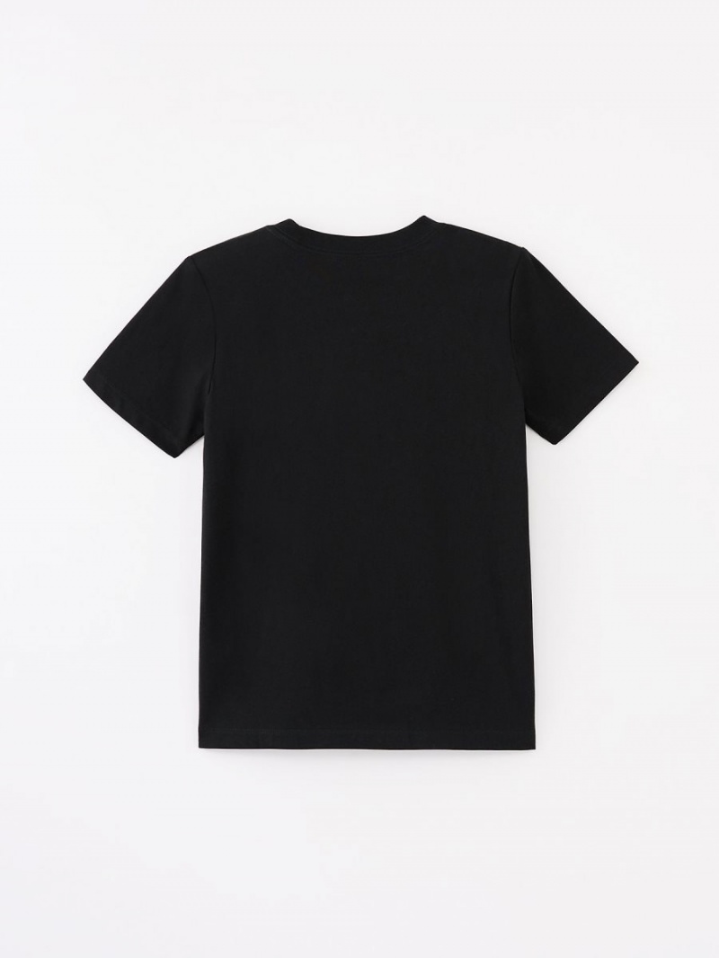 Black True Religion Boys Logo T Shirts | 5341-VPUIJ