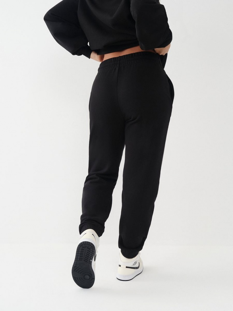 Black True Religion Crystal Relaxed Jogger | 6314-SRGKL