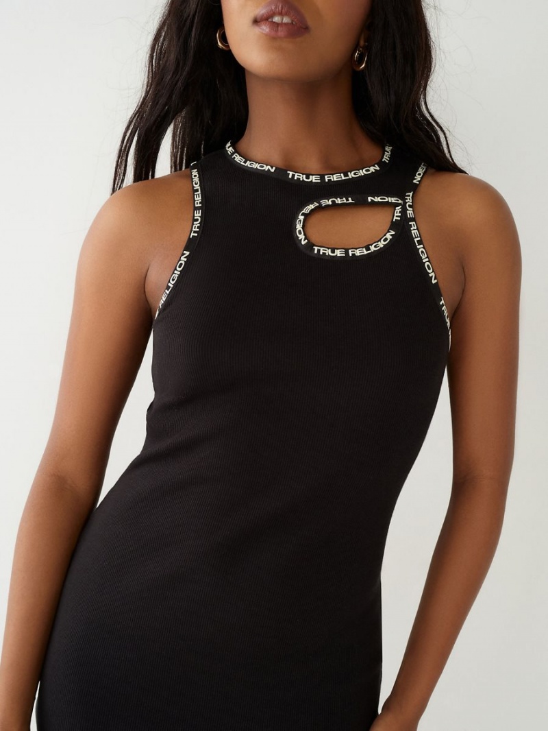 Black True Religion Cut Out Dress | 8943-SXQOK