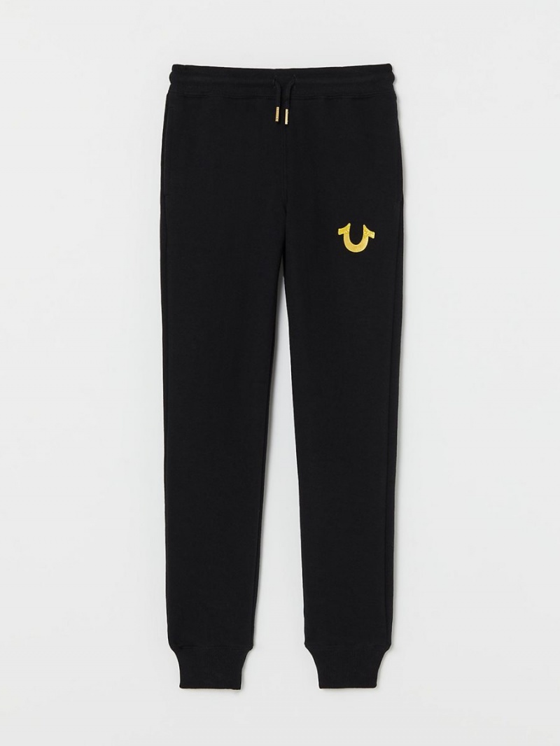 Black True Religion Girls Logo Jogger | 5147-ULTJI