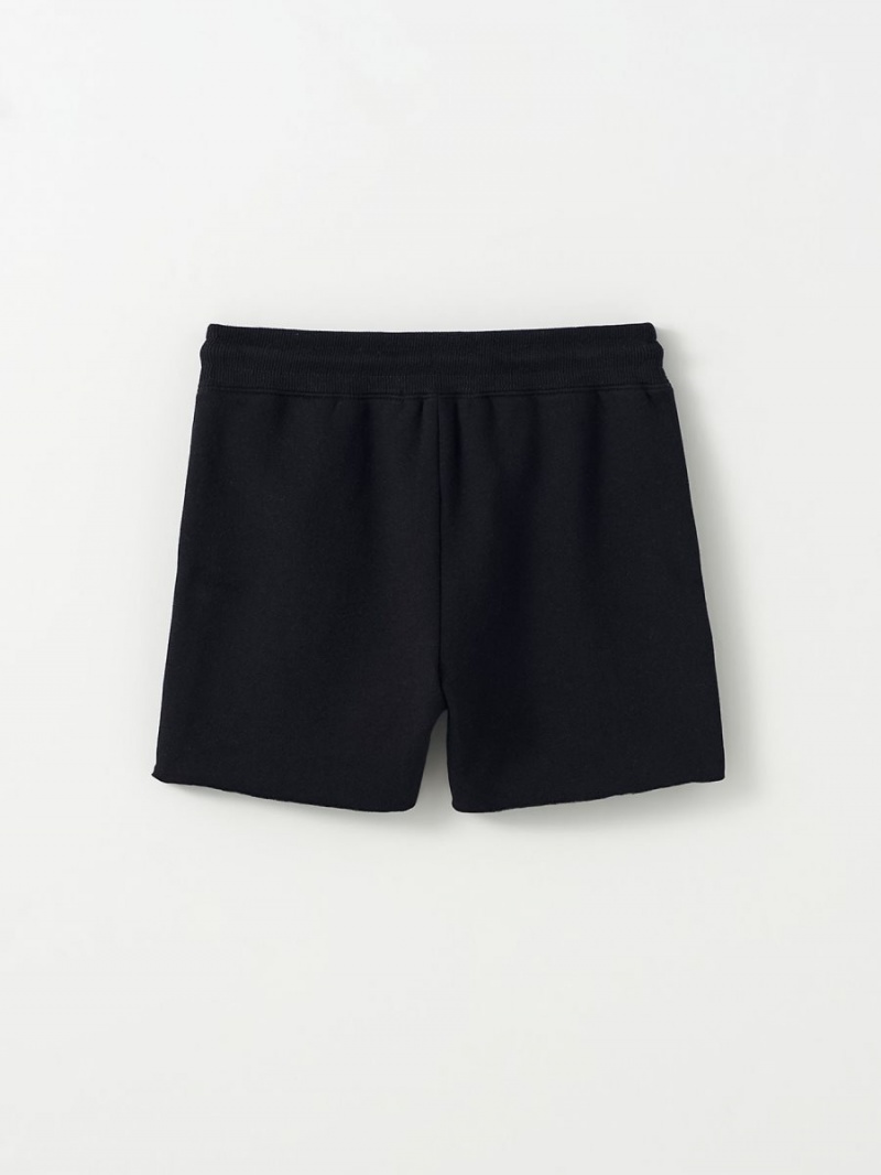 Black True Religion Girls Sweat Shorts | 7031-RNWAM