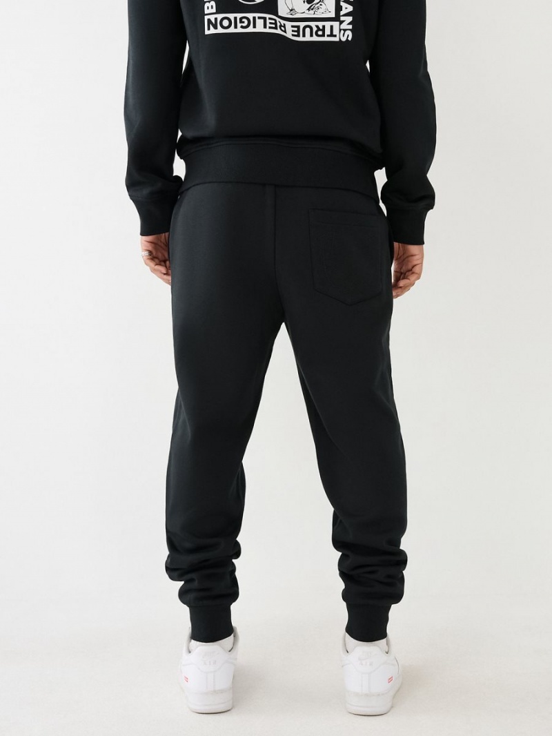 Black True Religion Logo Jogger | 1920-DMSEN