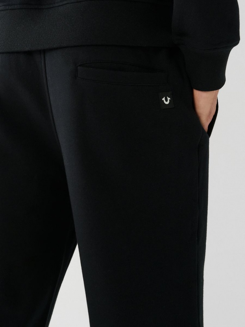 Black True Religion Logo Jogger | 2831-FLMAP