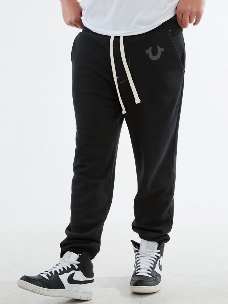 Black True Religion Logo Jogger | 4629-XHQRL