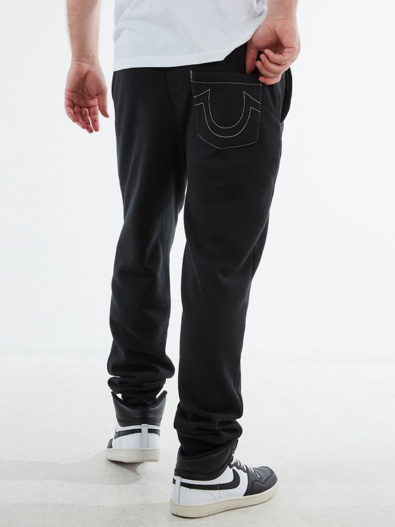 Black True Religion Logo Jogger | 4629-XHQRL