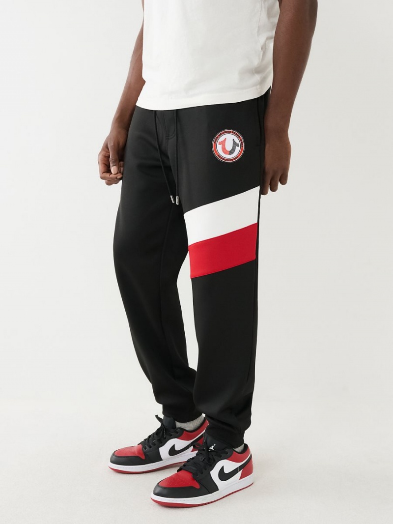 Black True Religion Logo Patch Classic Jogger | 2346-LONHY