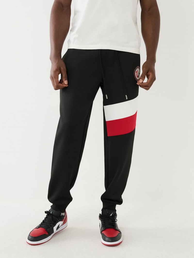 Black True Religion Logo Patch Classic Jogger | 2346-LONHY