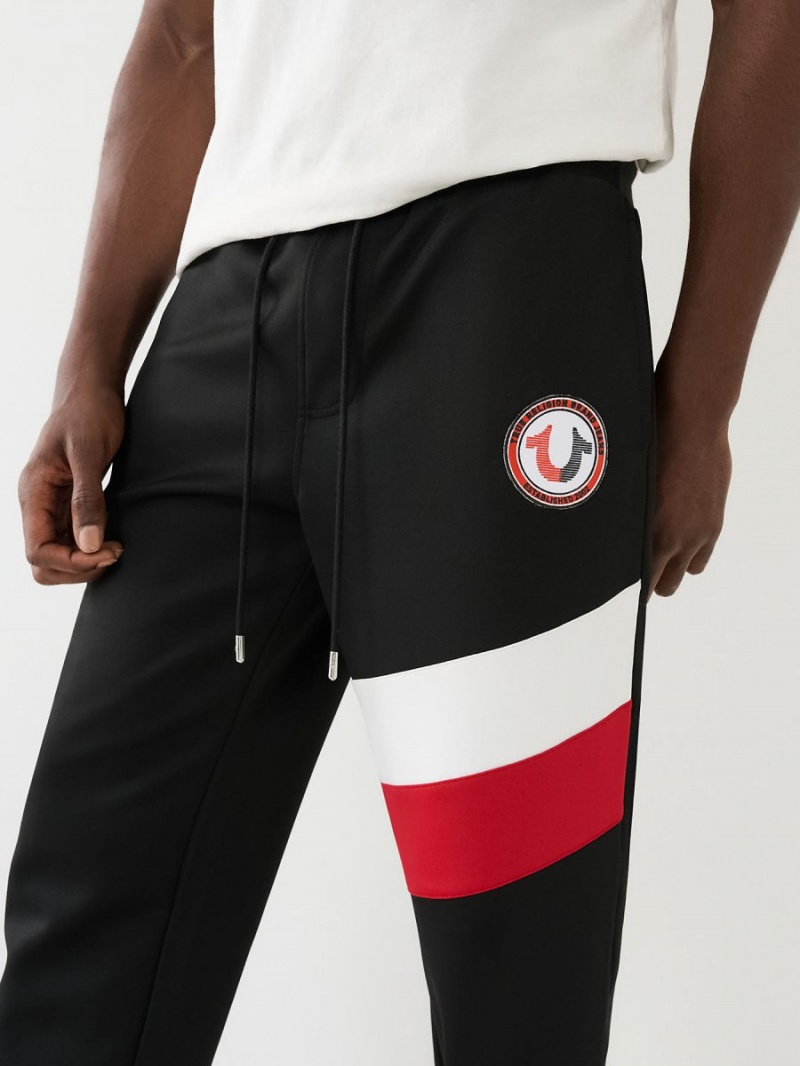 Black True Religion Logo Patch Classic Jogger | 3028-PMDNW