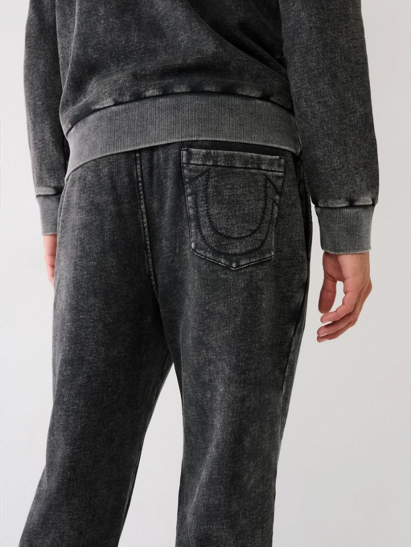 Black True Religion Logo Patch Jogger | 2543-WAOVX