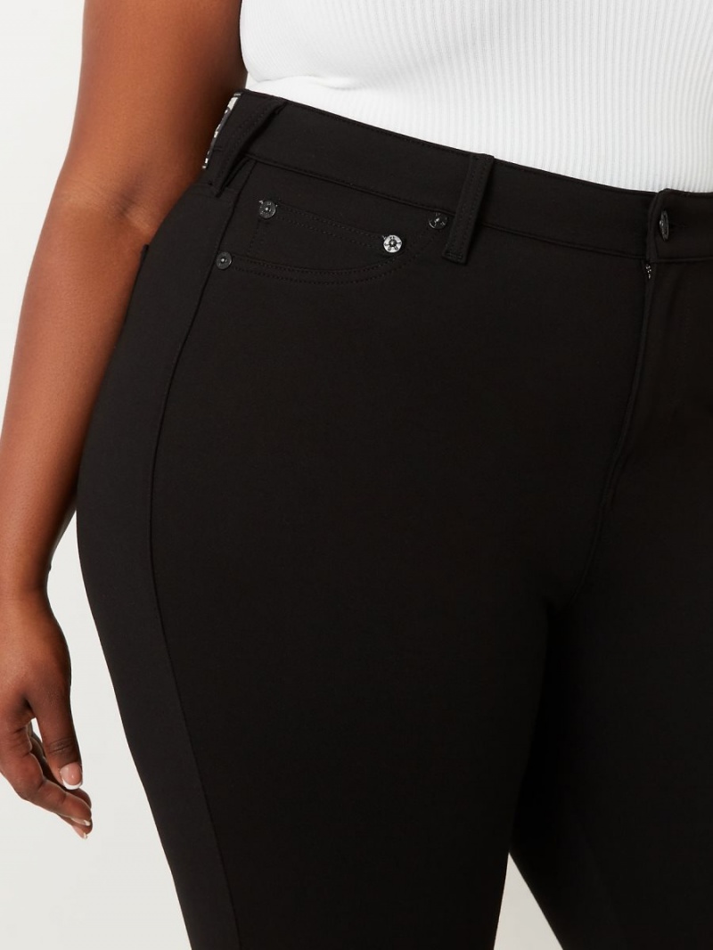 Black True Religion Plus Becca Ponte Bootcut Pants | 1523-ZPOKV