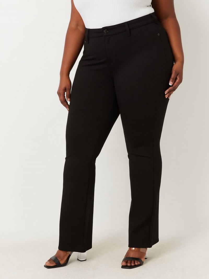 Black True Religion Plus Becca Ponte Bootcut Pants | 8956-ANPMU