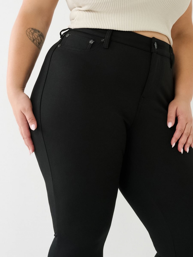 Black True Religion Plus Jennie Ponte Skinny Pants | 0473-PFGSR