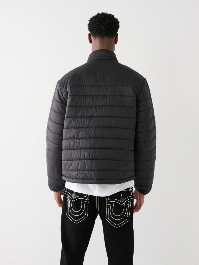 Black True Religion Puffer Jacket | 2150-GZVYM