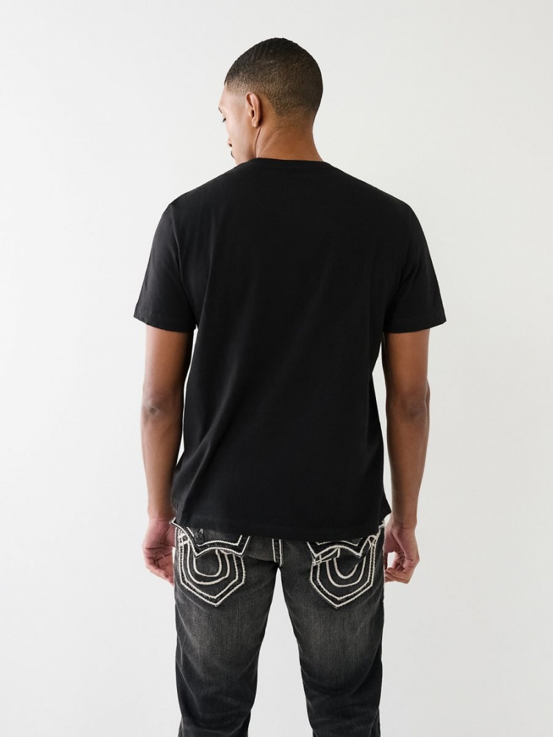 Black True Religion Relaxed Boy T Shirts | 9708-RITVY