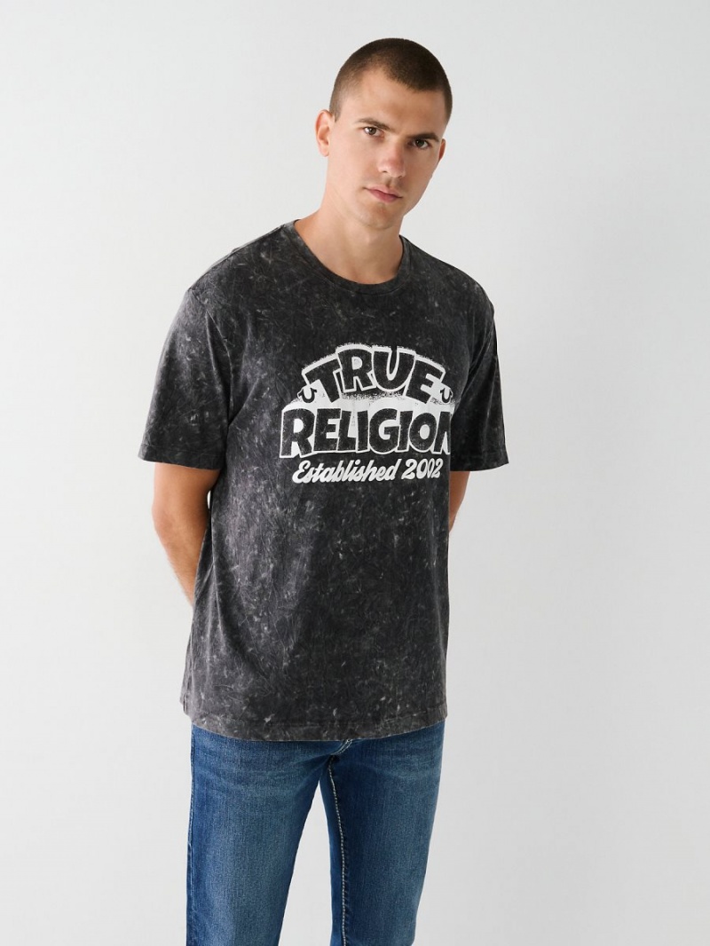 Black True Religion Relaxed T Shirts | 4750-OYTAF