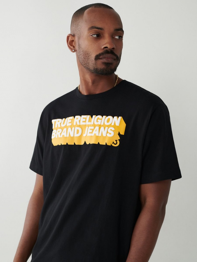 Black True Religion Relaxed T Shirts | 5269-ALCJE