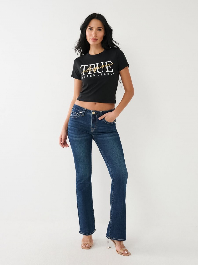 Black True Religion Rlgn Crew T Shirts | 8125-UHXEQ