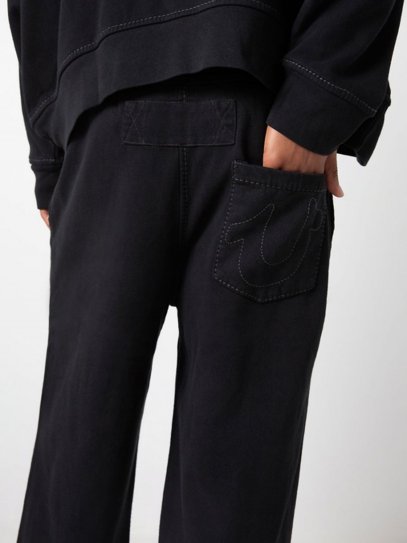 Black True Religion Sebastien Ami X Big Rick Sweat Pants | 4359-TRVJS