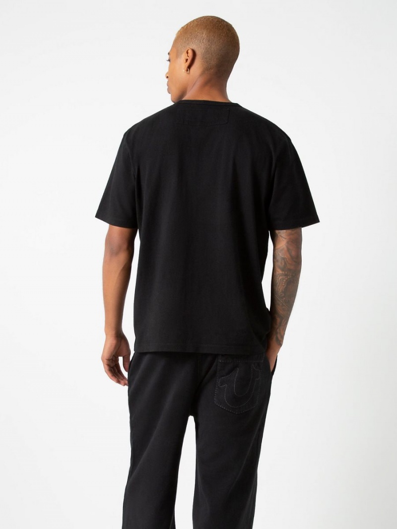 Black True Religion Sebastien Ami X Collaboration T Shirts | 7126-XPGQO