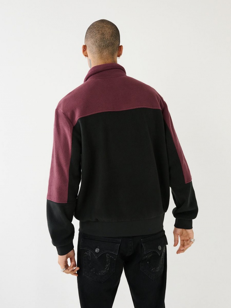 Black True Religion Western Track Jacket | 1487-YNJMT