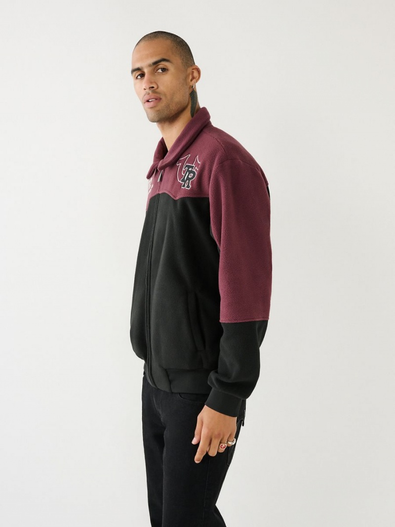 Black True Religion Western Track Jacket | 1487-YNJMT