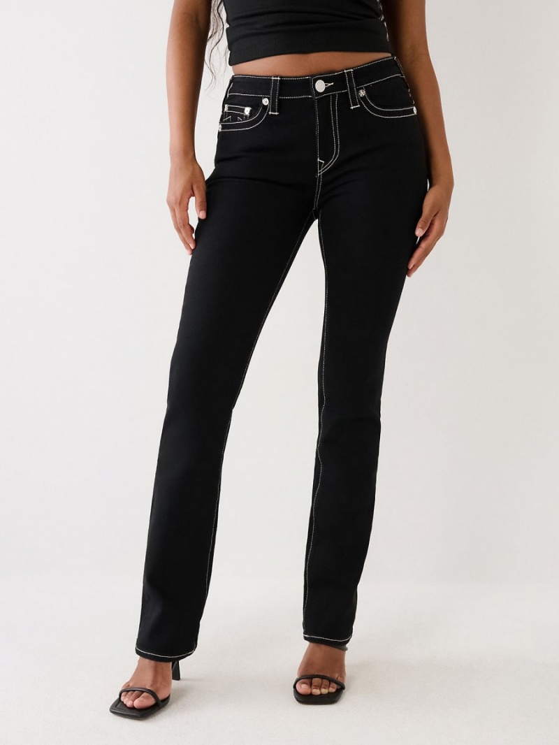 Body Rinse Black True Religion Booty Perfector Straight Jeans | 3892-MBYHT