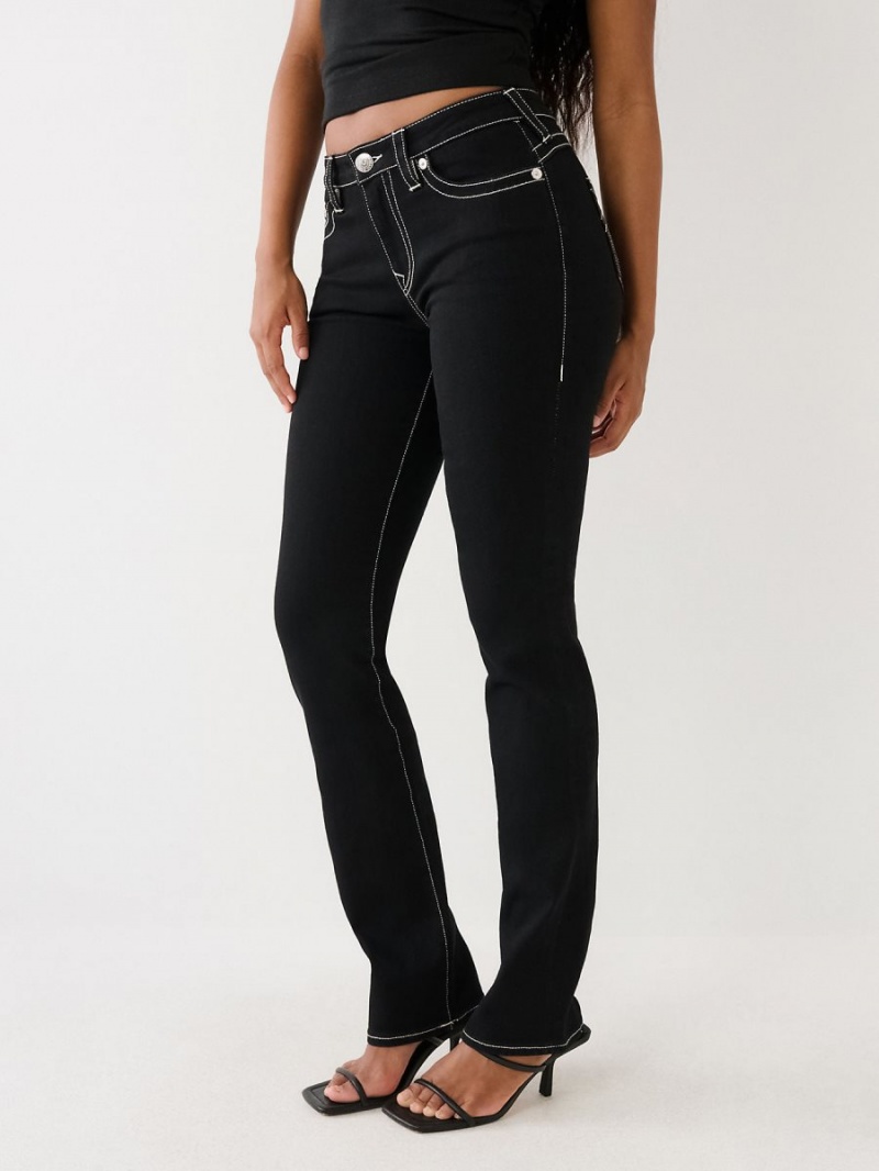 Body Rinse Black True Religion Booty Perfector Straight Jeans | 3892-MBYHT